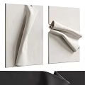 Soft Light Colored Fabrics With Folded Details On White Background Surface