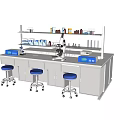 Modern experimental platform experimental console 3d model