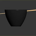 Simple Black Bowl And Chopsticks Tableware Combination For Dining Table Use 3d model