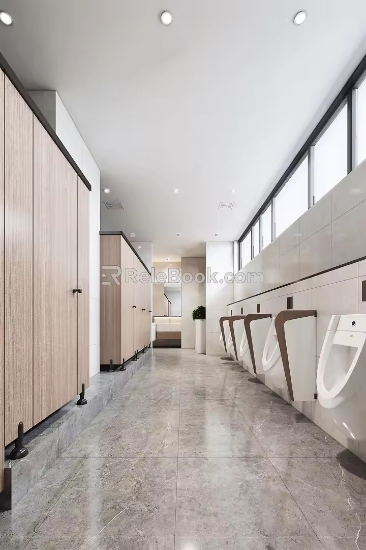 Men's Public Toilet Modern Toilet 3d model