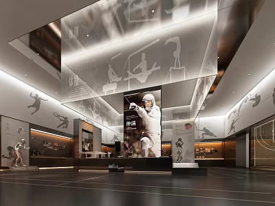 Modern Exhibition Hall Sports Culture Exhibition Hall 3d model