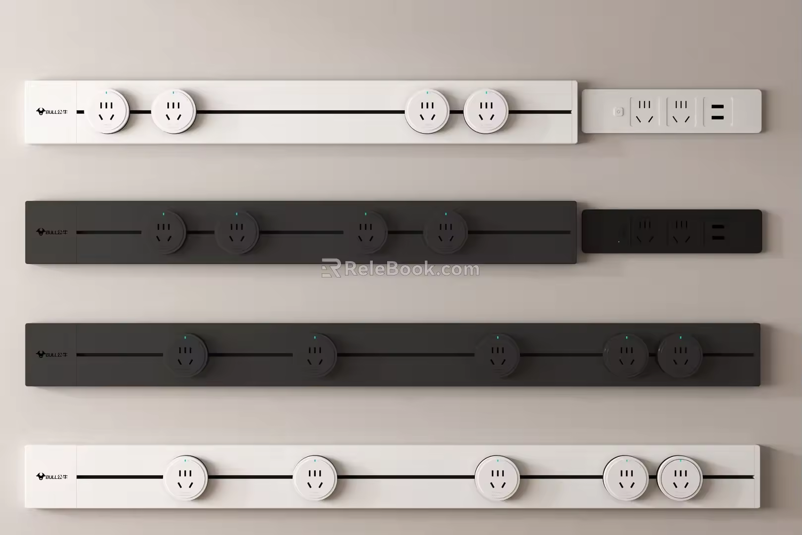 Modern rail socket mobile socket kitchen socket 3d model