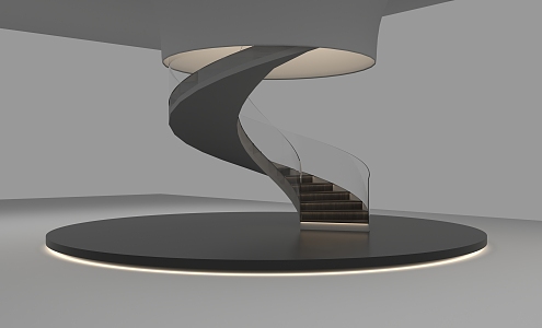 modern revolving staircase 3d model