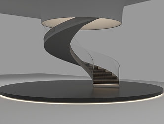 modern revolving staircase 3d model