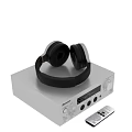 Pioneer Over Ear Headphones With Silver Audio System And Remote Control