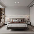 Modern Bedroom Interior Design With Large Bed Nightstands And Built In Wardrobes