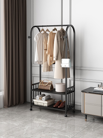 Modern coat rack 3d model