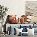 Modern pillow combination 3d model