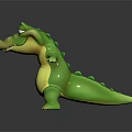 Modern game character crocodile avocado Nile crocodile carnivore 3d model