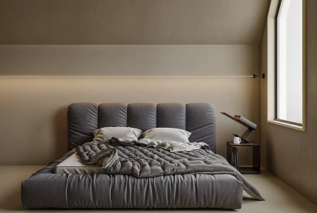 Modern Bedroom Double Bed Master Bedroom Second Bedroom 3d model