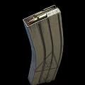 Weapon Magazine Made Of Metal With Texture Holding Shiny Bullets
