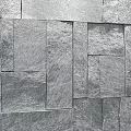 Gray Slate Background Wall With Interlocking Tiles And Natural Textured Surface Design 3d model