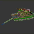 Modern Military Tank with Main Gun Turret Tracks and Detailed Exterior Equipment