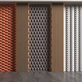 Modern Wall Panels With Diverse Textures Colors And Wooden Accents