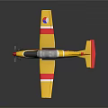 Yellow Model Airplane With Red And White Stripes And L-11 Tail Marking