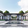 new chinese style gate 3d model