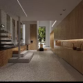 Modern Open Kitchen Space Featuring Wooden Cabinets Island Counter And Natural Light
