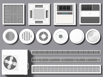 Modern air outlet air conditioner outlet air conditioner outlet exhaust outlet exhaust fan 3d model