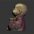 monk, small monk, monk, monk, monk, monk, Taoist priest, ancient male, ancient man, ancient figure 3d model