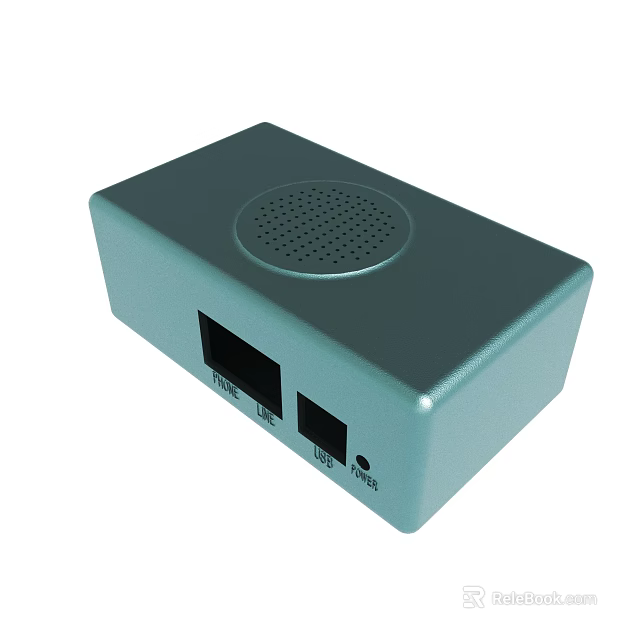 Light Green Electronic Device With Speaker ETH WIFI Ports And Reset Button 3d model 