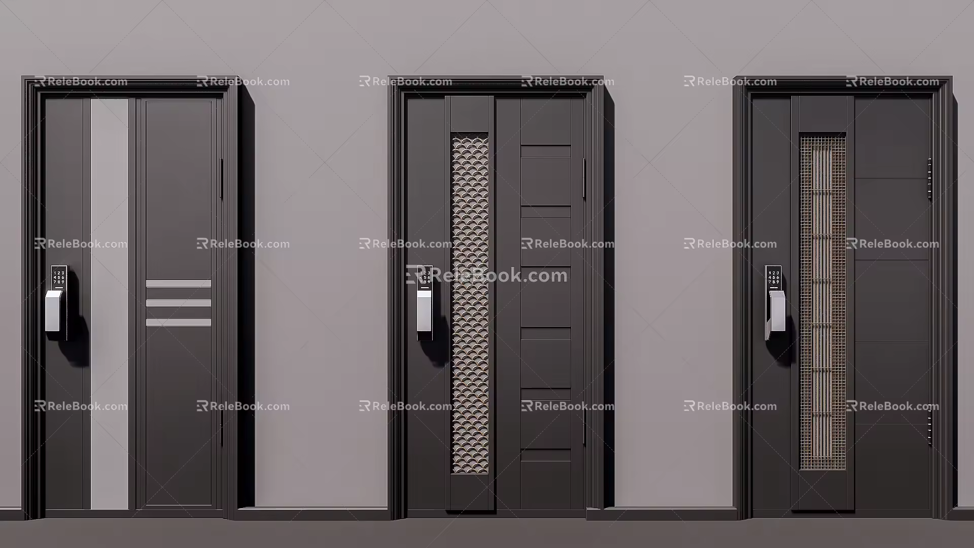 Modern security door 3d model