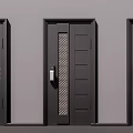 Modern security door 3d model