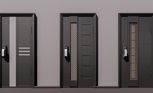 Modern security door 3d model