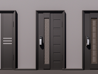 Modern security door 3d model