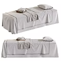 High Quality Medical Bed with Clean Sheets Pillow Towels and Tray