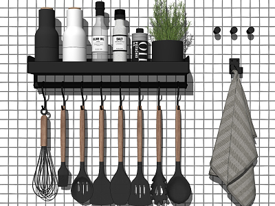 Modern Kitchenware Kitchen Rack Kitchenware Ornaments Combination model