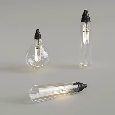 16 modern light bulbs 3d model