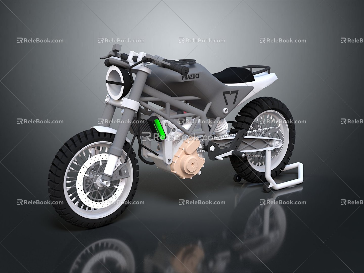 Motorcycle Two-wheeled Motorcycle Cross-country Motorcycle Road Race Motorcycle Motor Vehicle Transport 3d model