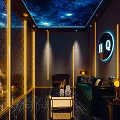 Jazz Bar With Modern Exterior Lighting And HQ Signage Design