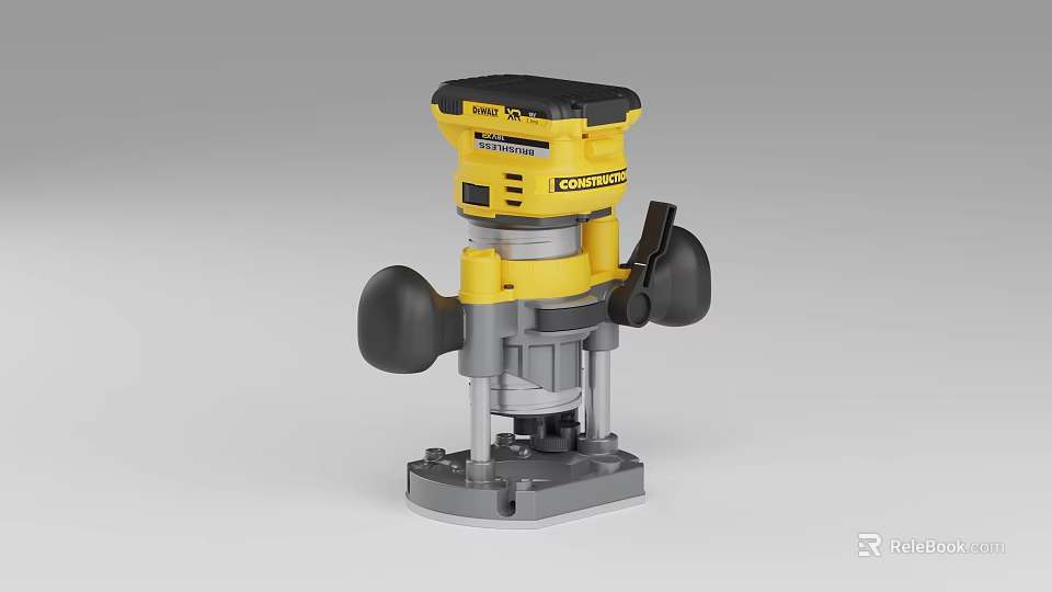 DEWALT Professional Heavy Duty Electric Wood Router with Adjustable Base and Ergonomic Handle 3d model 