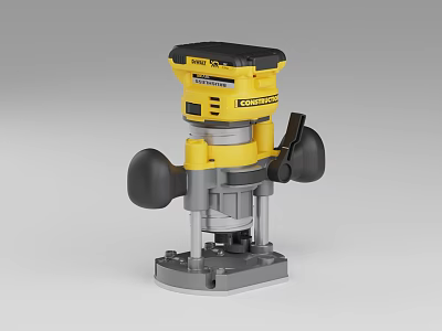 DEWALT Professional Heavy Duty Electric Wood Router with Adjustable Base and Ergonomic Handle 3d model