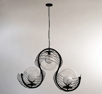 Modern shaped chandelier 3d model