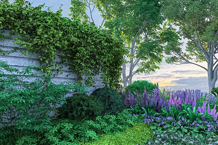 Garden Shrubs Tree Landscape Shrubs Landscape Flowers and Plants Shrubs Flowers and Plants Residential Landscape 3d model