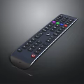 Black Remote Control With Colorful Buttons For Home Entertainment Use 3d model