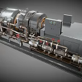 Heavy Duty Industrial Machinery Featuring Motor Pipes Control Panel And Metal Frame