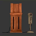 Vintage Electronic Appliances Wooden Radio With Arch Top And Table Fan