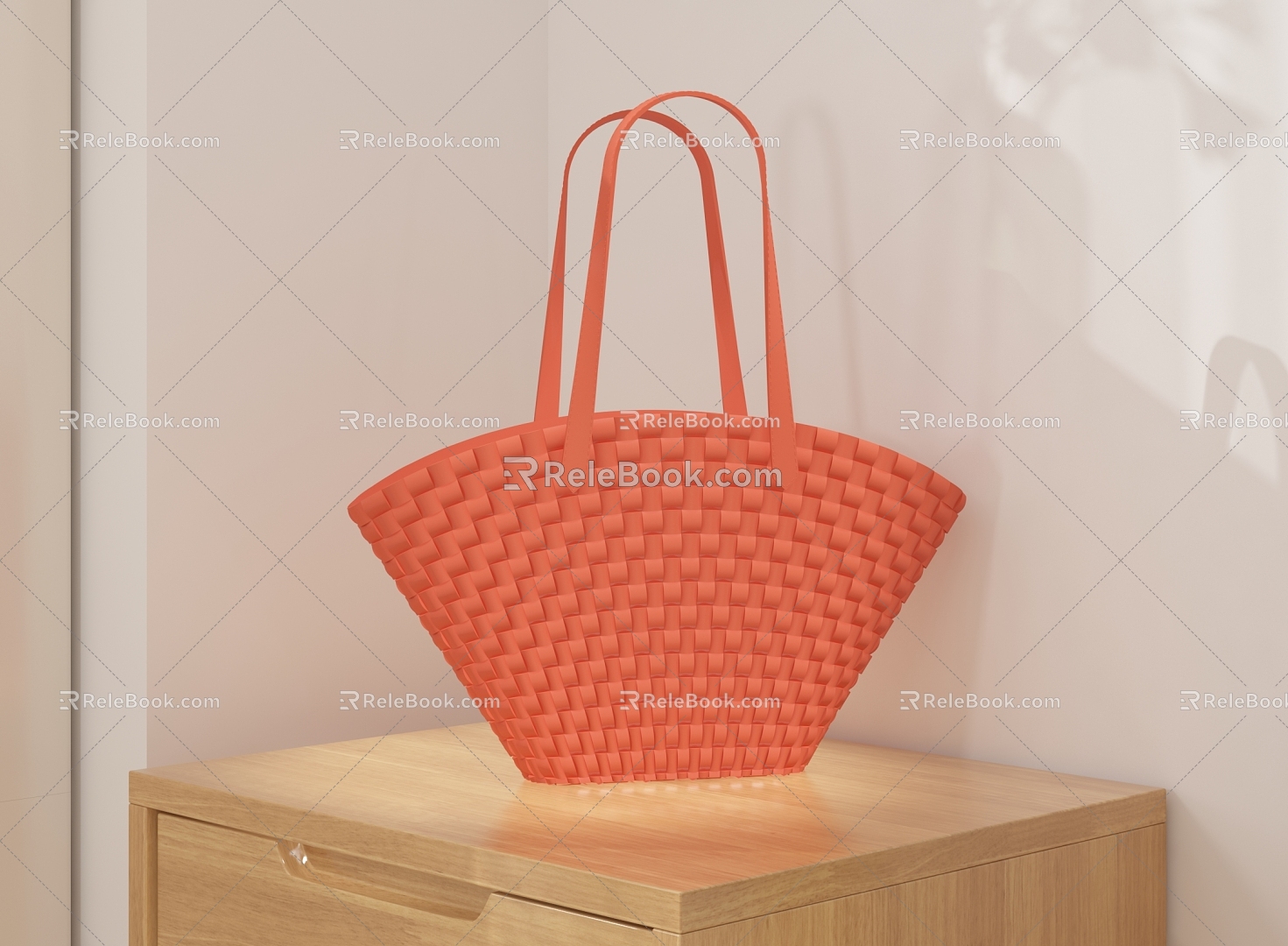 Straw bag ladies bags luggage accessories 3d model