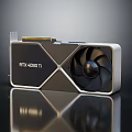 RTX 4090 Ti Graphics Card With Single Cooling Fan And Modern Design