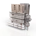 Industrial Equipment With Multi Layer Metal Pipes And Mechanical Components