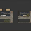 Metal Storage Shelves With Folded Clothes Boxes And Drawers For Organizing