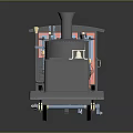 Vintage Steam Locomotive With Detailed Mechanical Structure