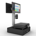 Commercial Digital Weighing Equipment With Touchscreen Display And Weighing Platform