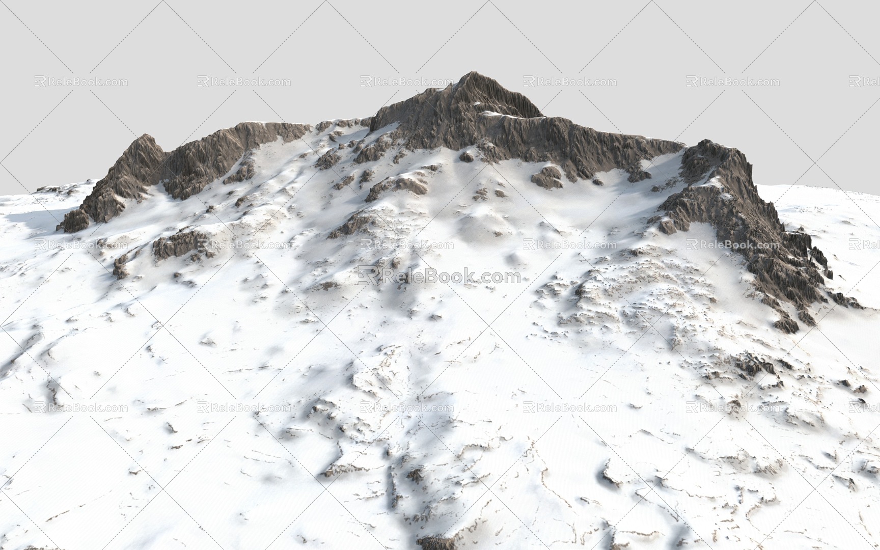 Modern Snow Mountain Mountain Terrain Mountain Peak 3d model