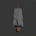 Modern Sailing Cartoon Sailing Small Sailing 3d model