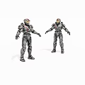 Virtual character old robot 3d model