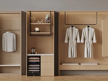 04 Hotel Modern Hotel Room Cabinet Wardrobe Locker (ID:ggagh637398)